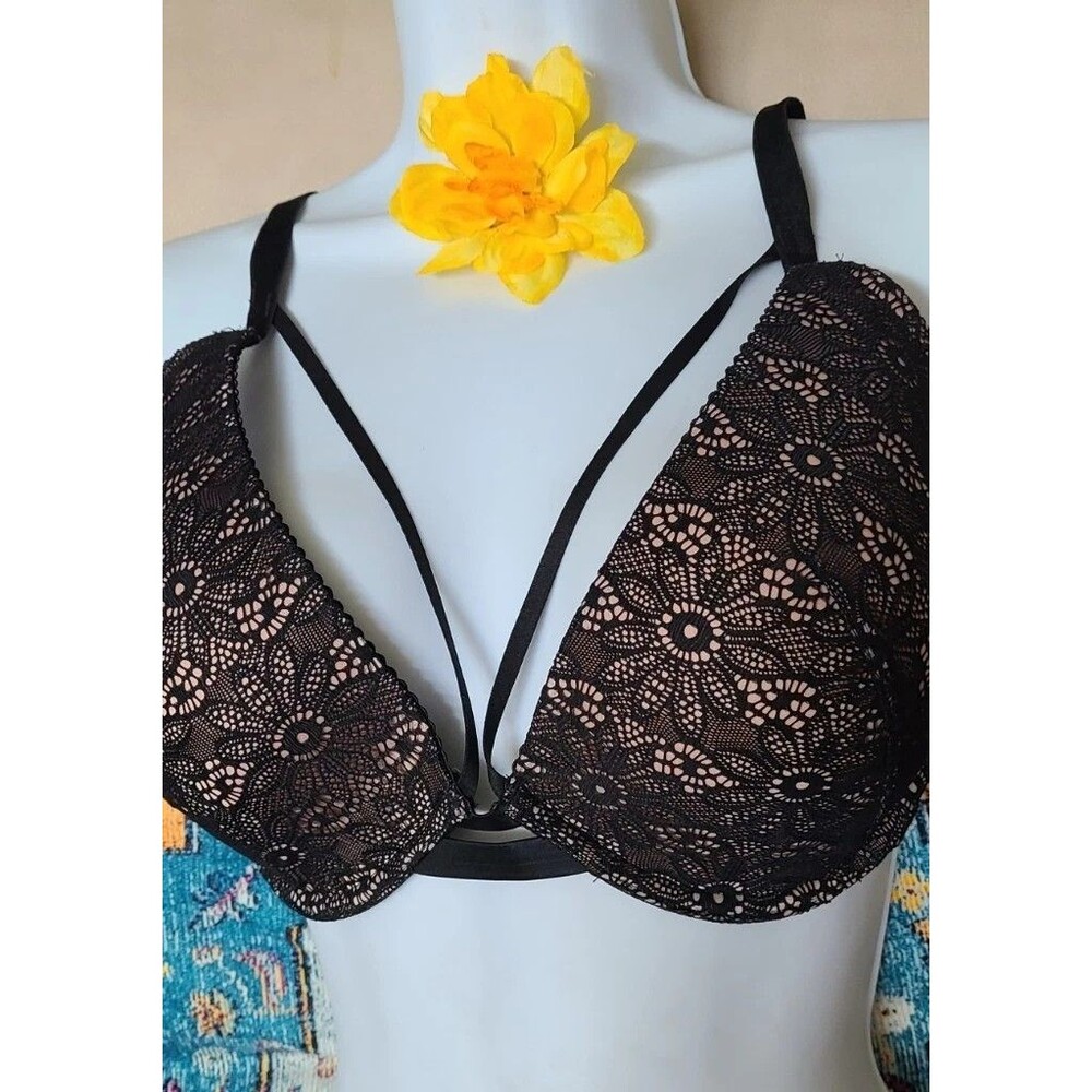 Victoria’s Secret Bra Women’s 34DDD / F75 Black  Wire New No Tags!